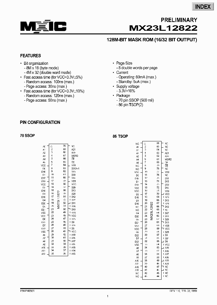 MX23L12822_322400.PDF Datasheet