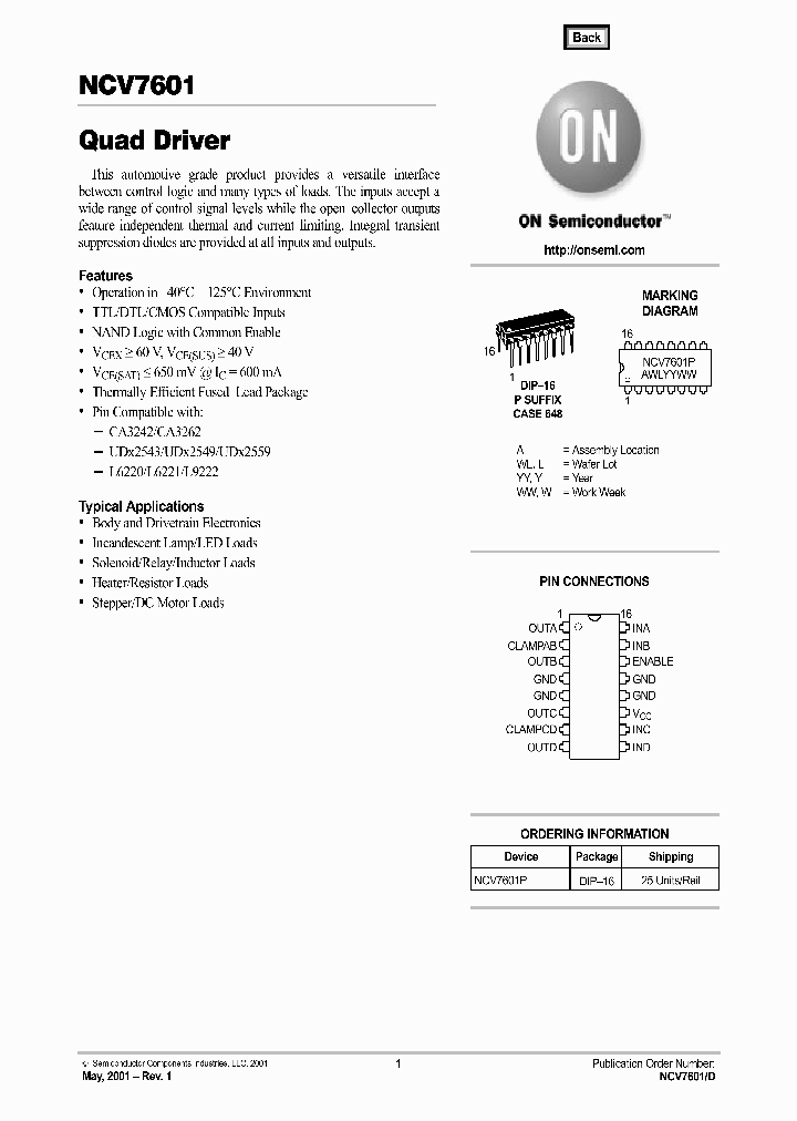 NCV7601_352715.PDF Datasheet