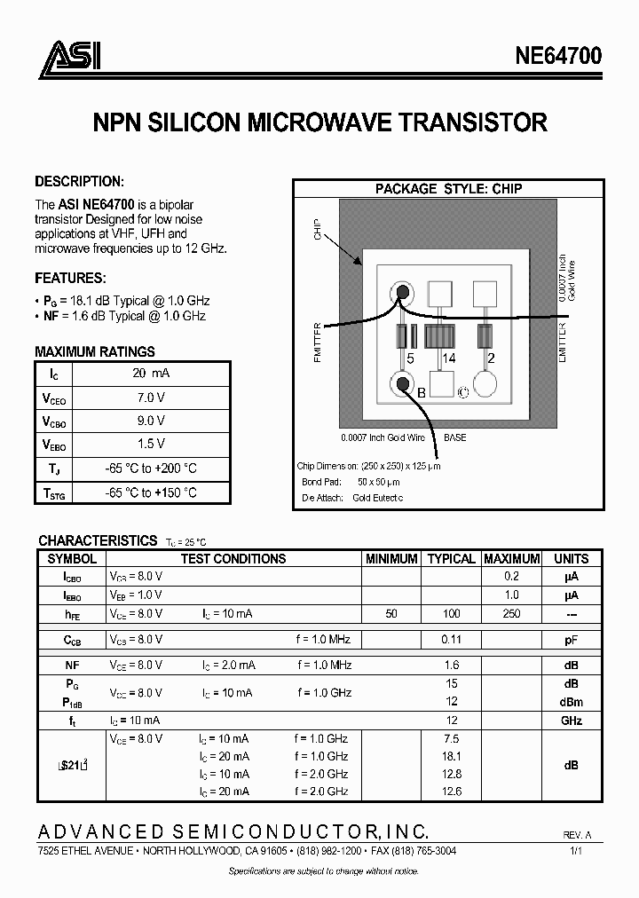 NE64700_331837.PDF Datasheet
