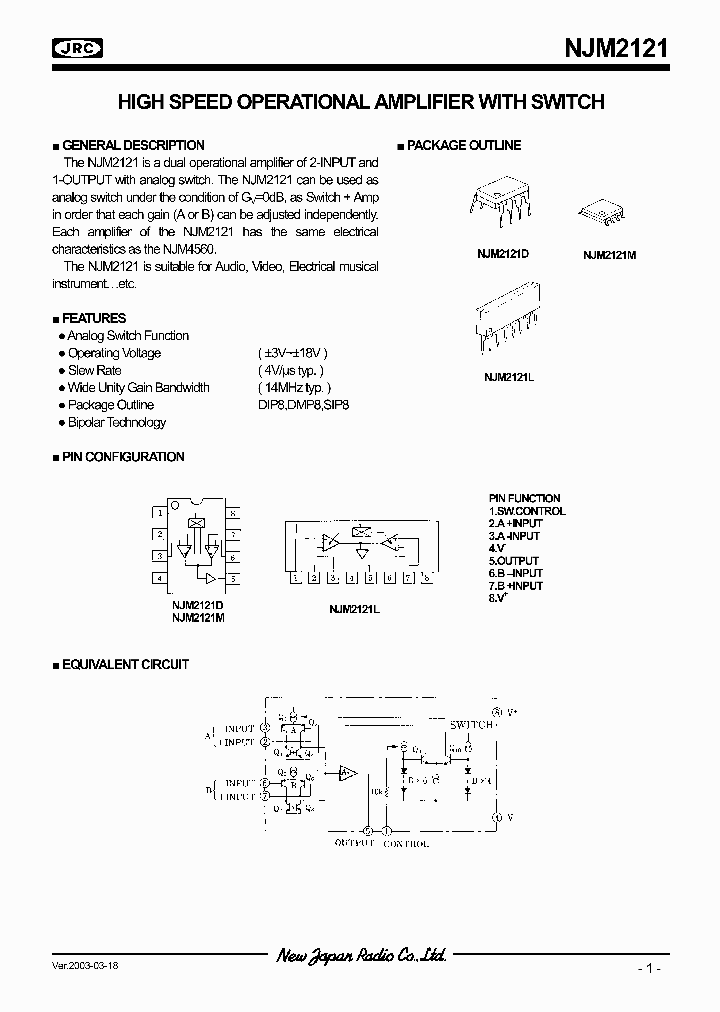 NJM2121_313105.PDF Datasheet