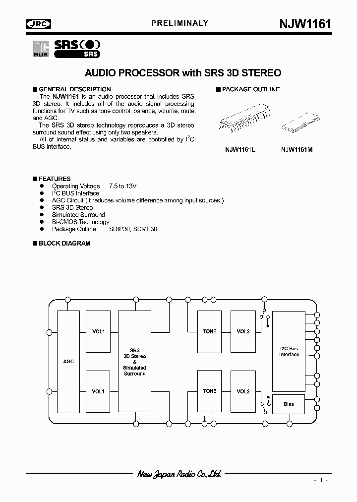 NJW1161_320171.PDF Datasheet