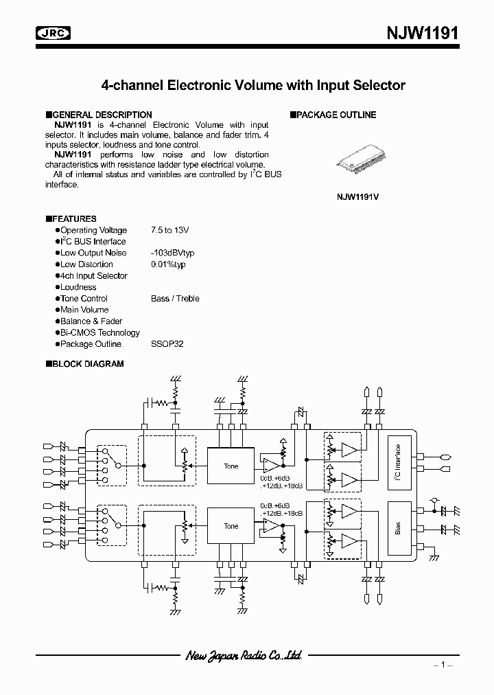 NJW1191_321925.PDF Datasheet