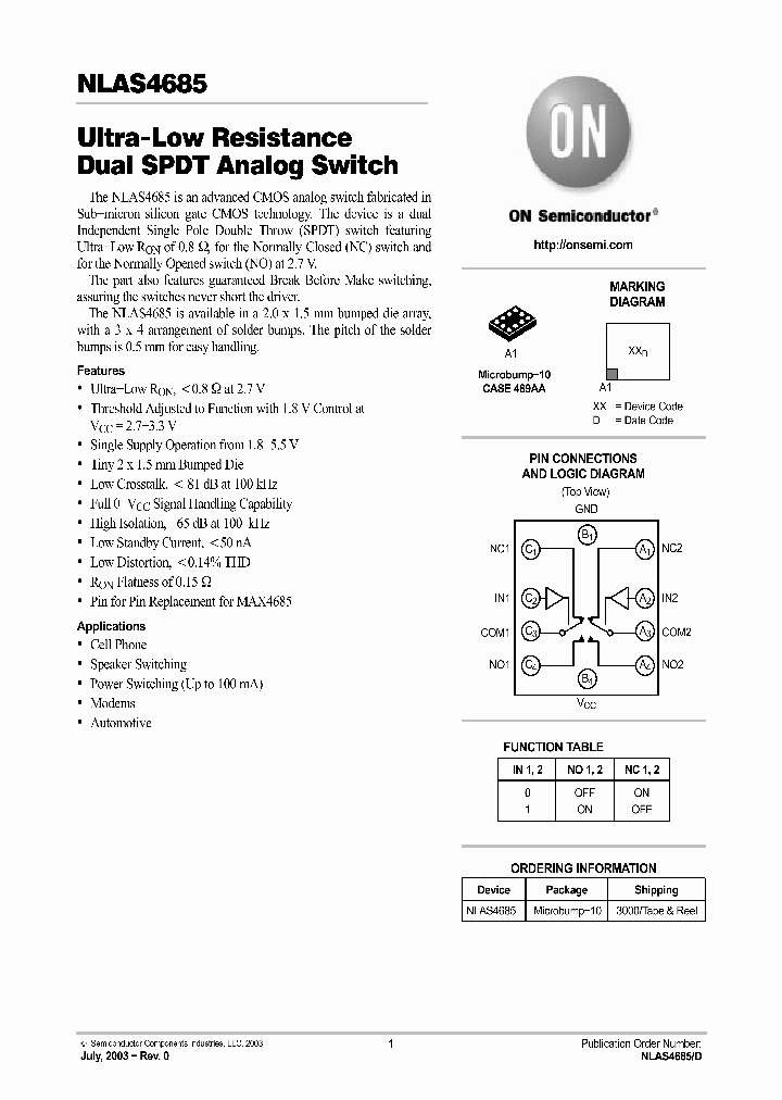 NLAS4685_322901.PDF Datasheet