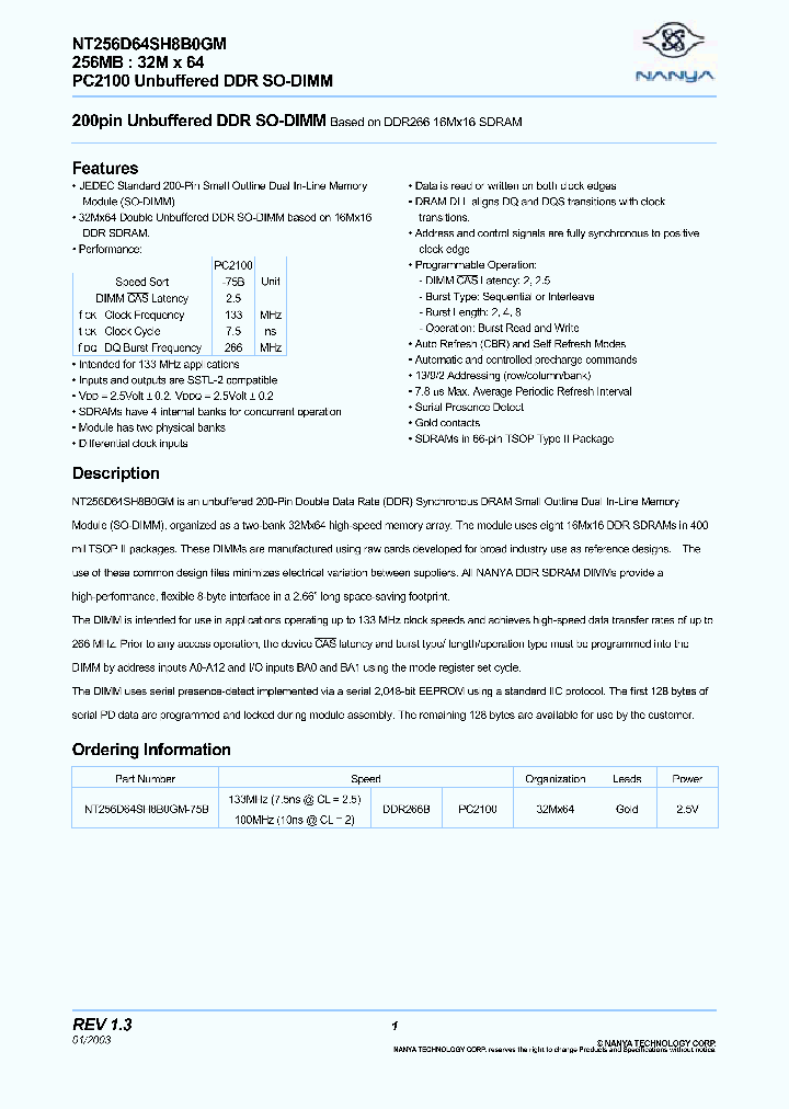 NT256D64SH8B0GM_338523.PDF Datasheet