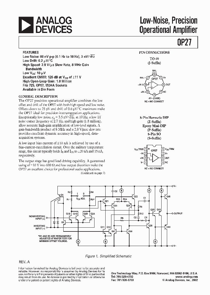 OP27AJ_98760.PDF Datasheet