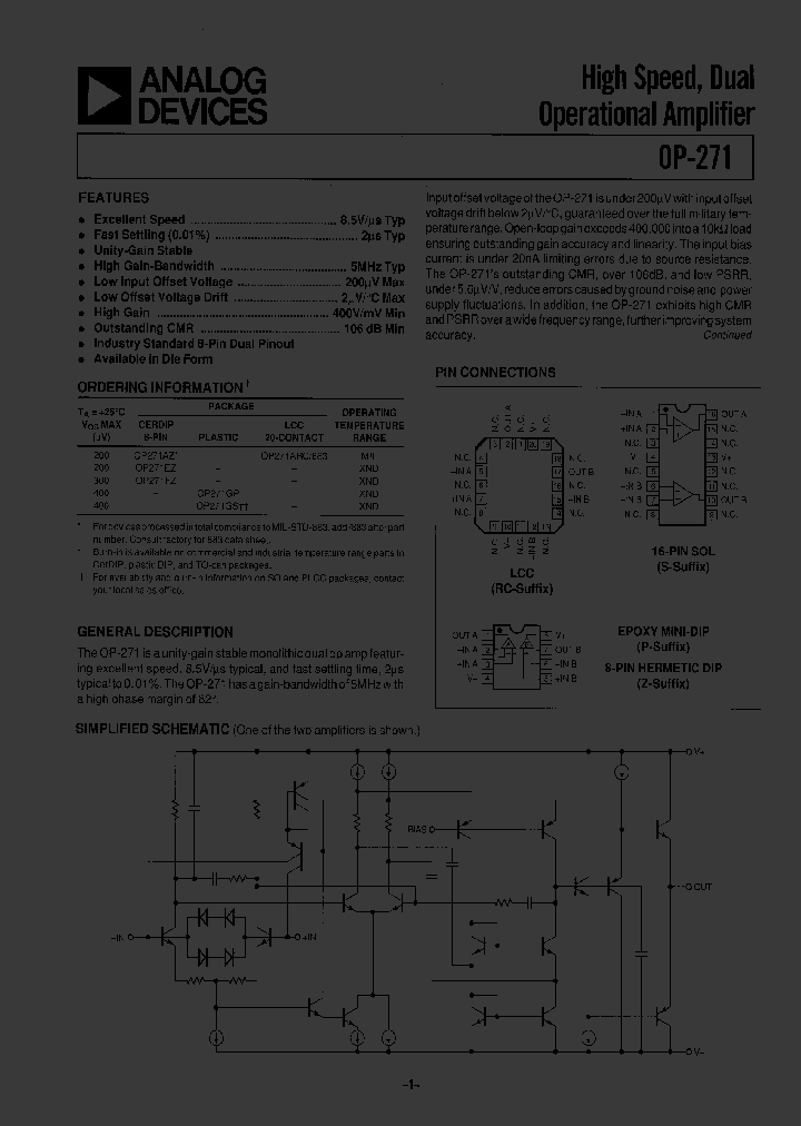 OP271_354291.PDF Datasheet