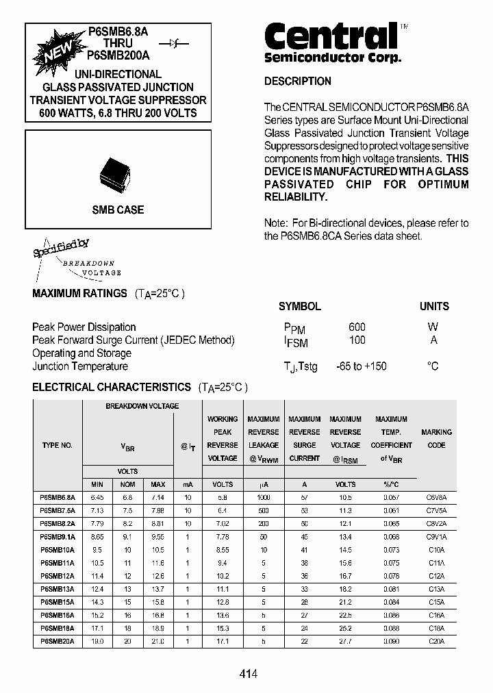 P6SMB22A_38183.PDF Datasheet