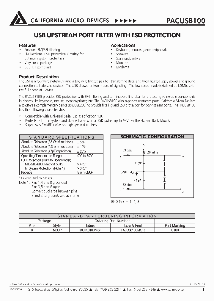 PACUSB100_58890.PDF Datasheet