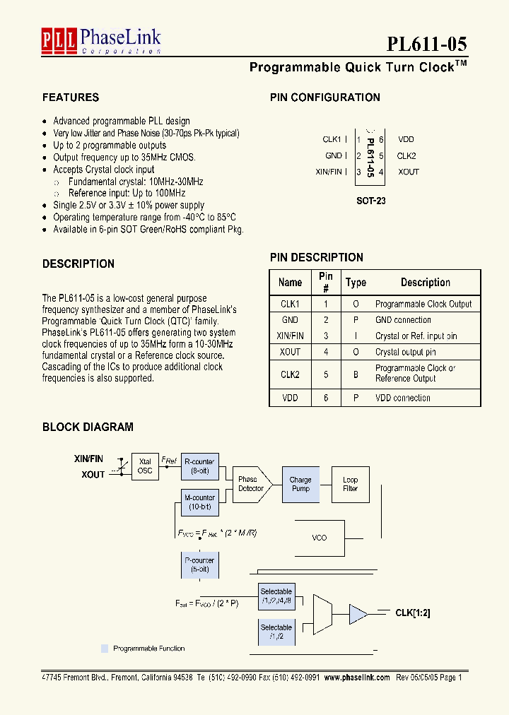 PL611-05_337482.PDF Datasheet