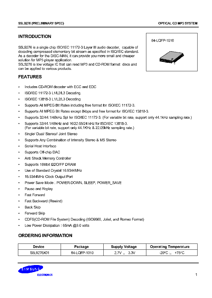 S5L9276_197145.PDF Datasheet
