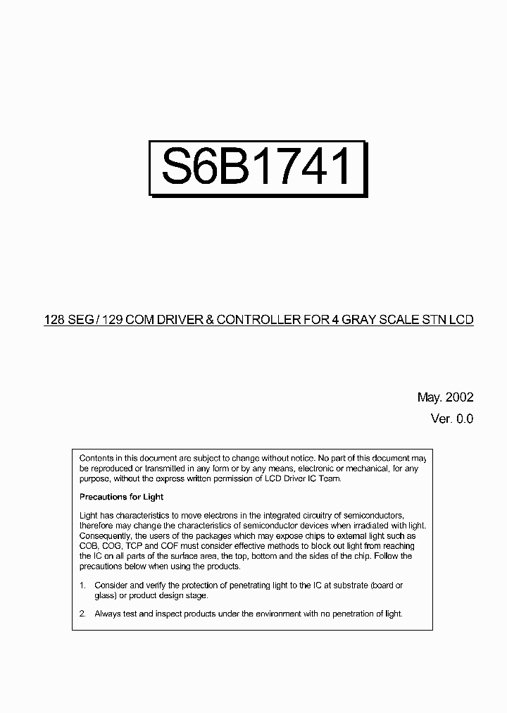 S6B1741_327289.PDF Datasheet
