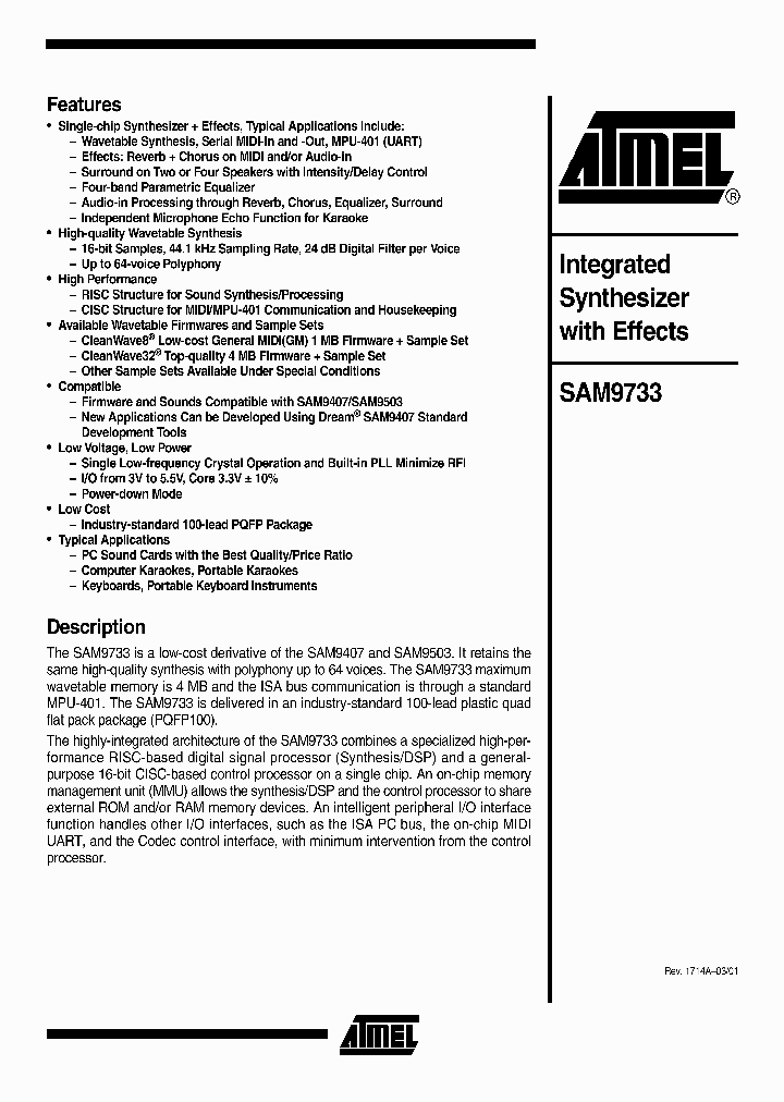 SAM9733NBSP_345143.PDF Datasheet
