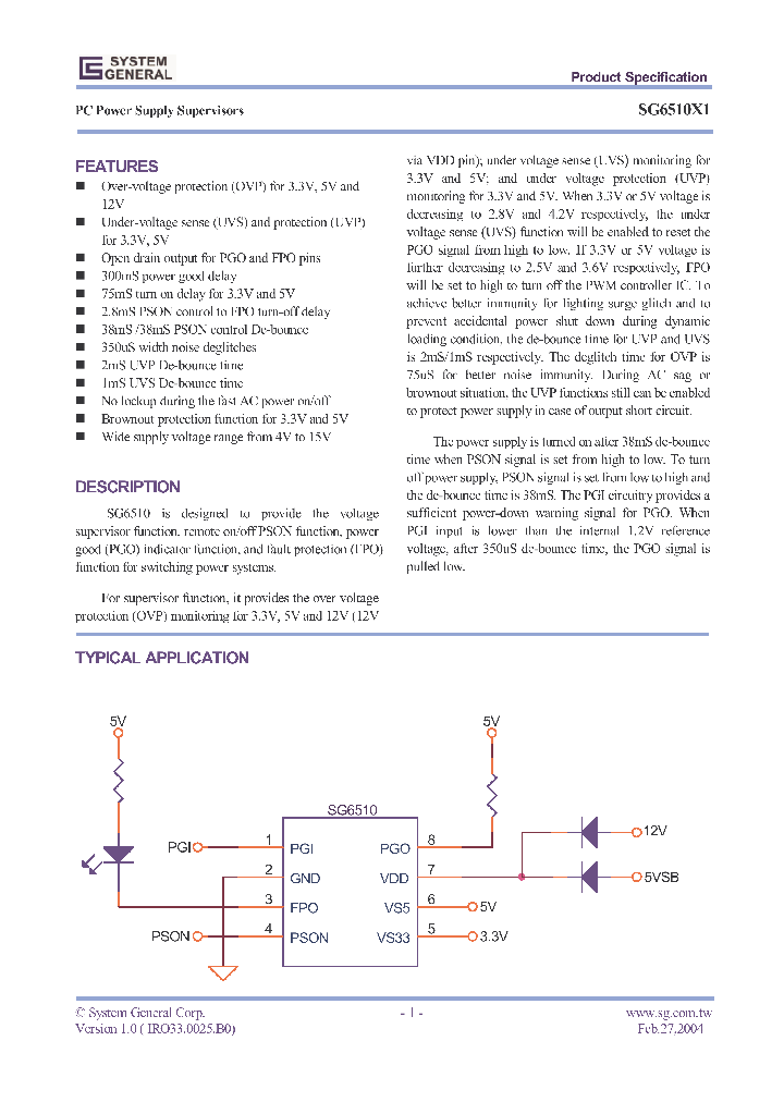 SG6510D1_351685.PDF Datasheet