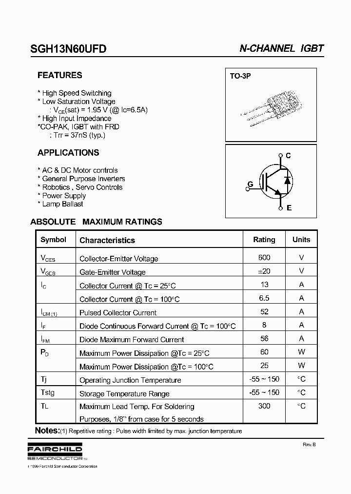 SGH13N60UFD_356395.PDF Datasheet