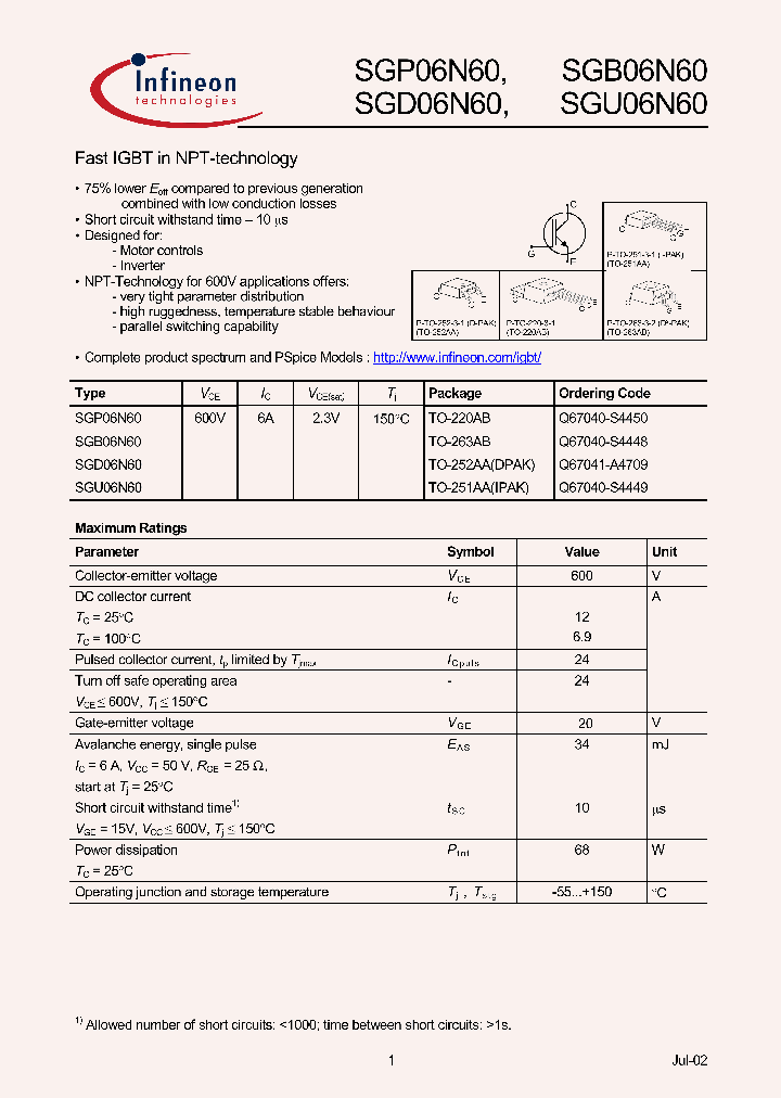 SGB06N60_348645.PDF Datasheet