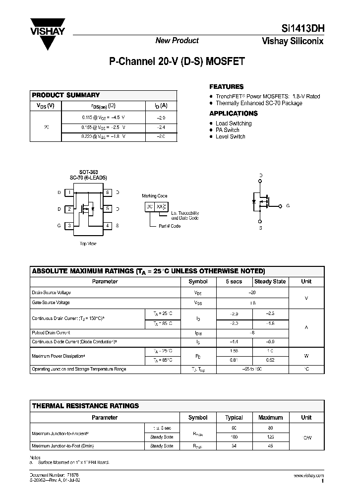 SI1413DH_355994.PDF Datasheet