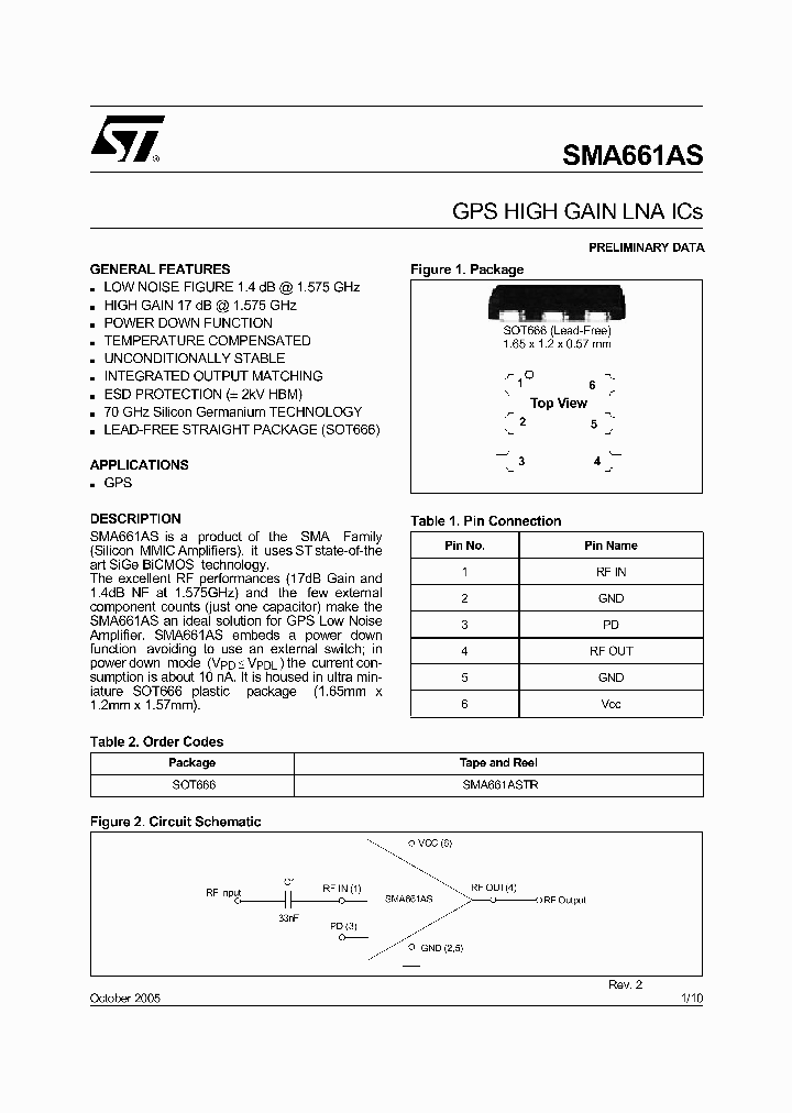 SMA661AS_357630.PDF Datasheet