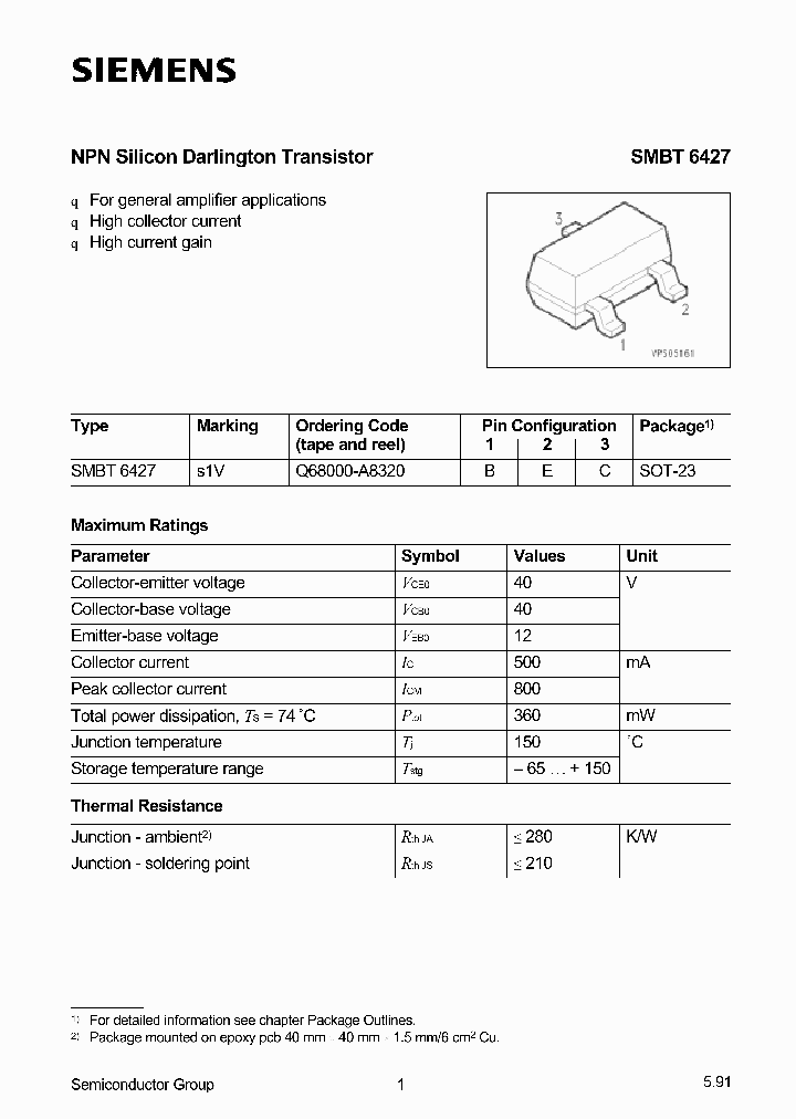 SMBT6427_43374.PDF Datasheet