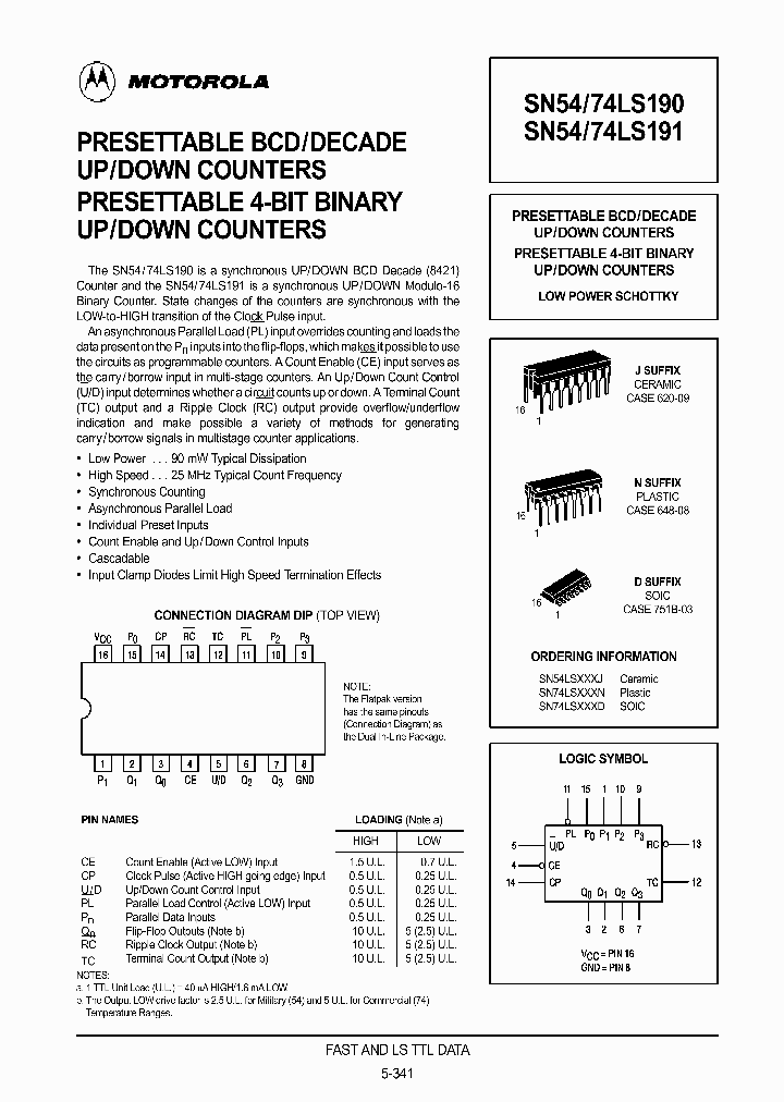 SN74LS191D_325902.PDF Datasheet