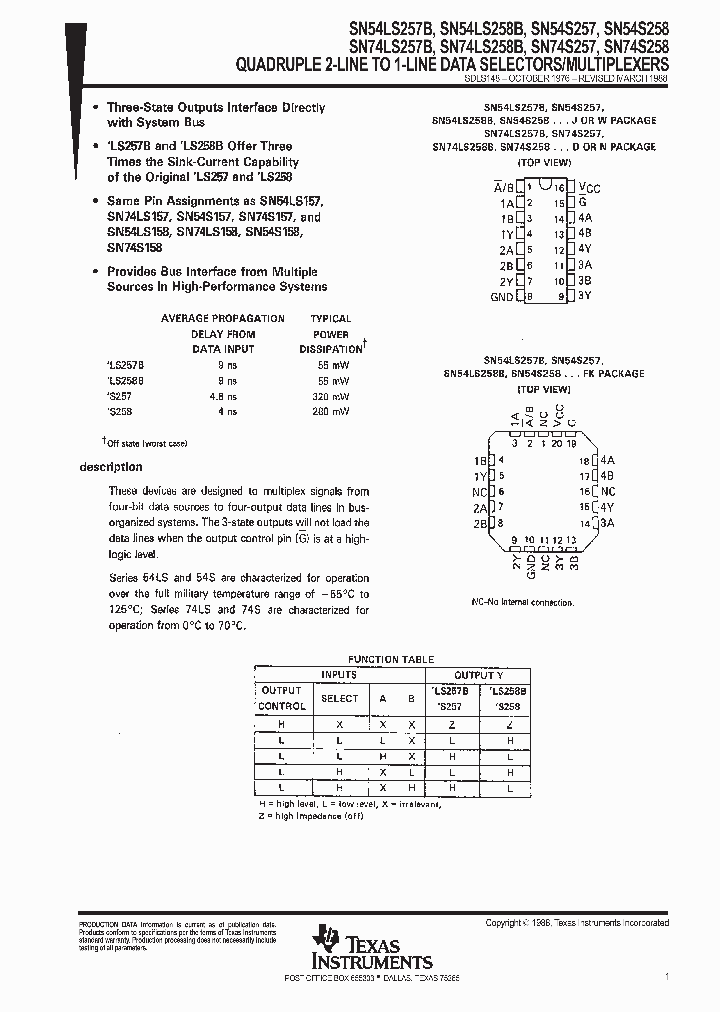 SN74LS258B_317082.PDF Datasheet