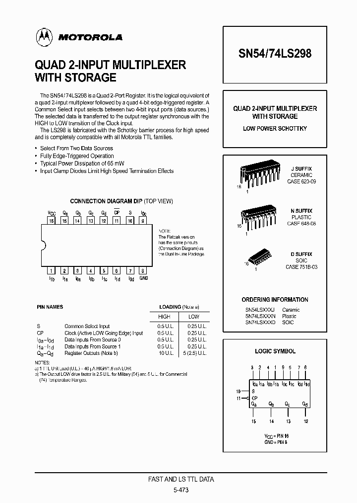 74LS298_372921.PDF Datasheet