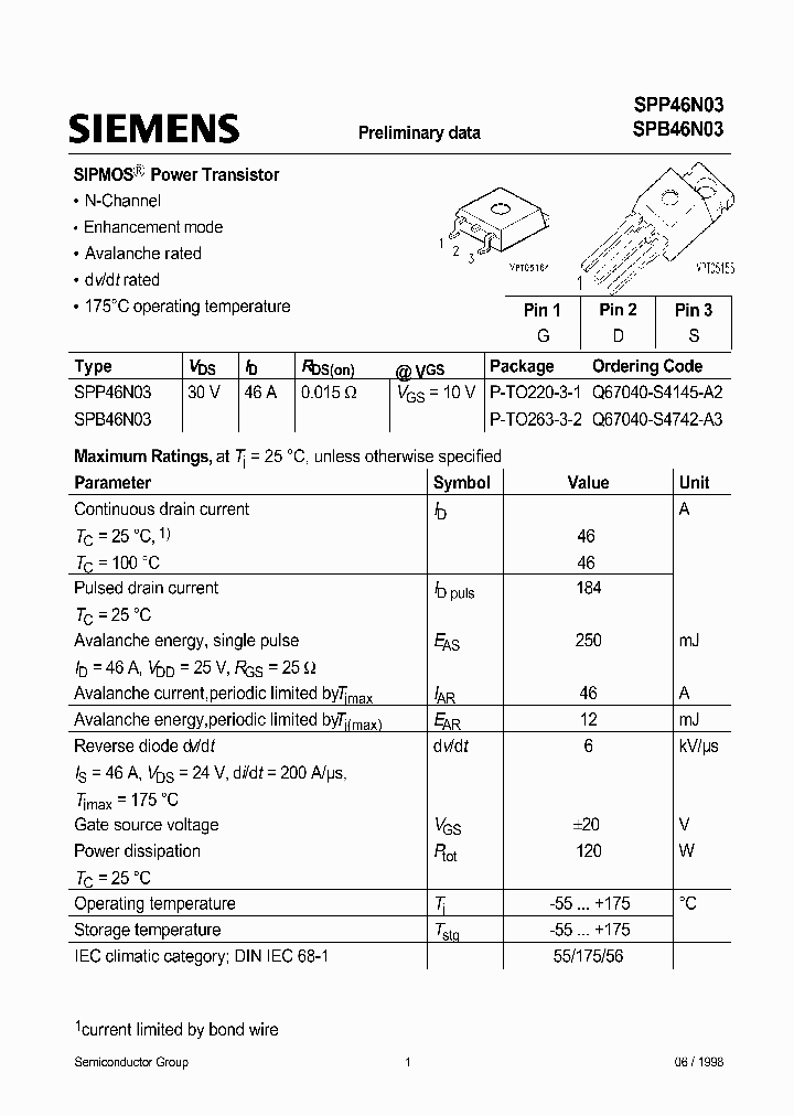 SPB46N03_316767.PDF Datasheet