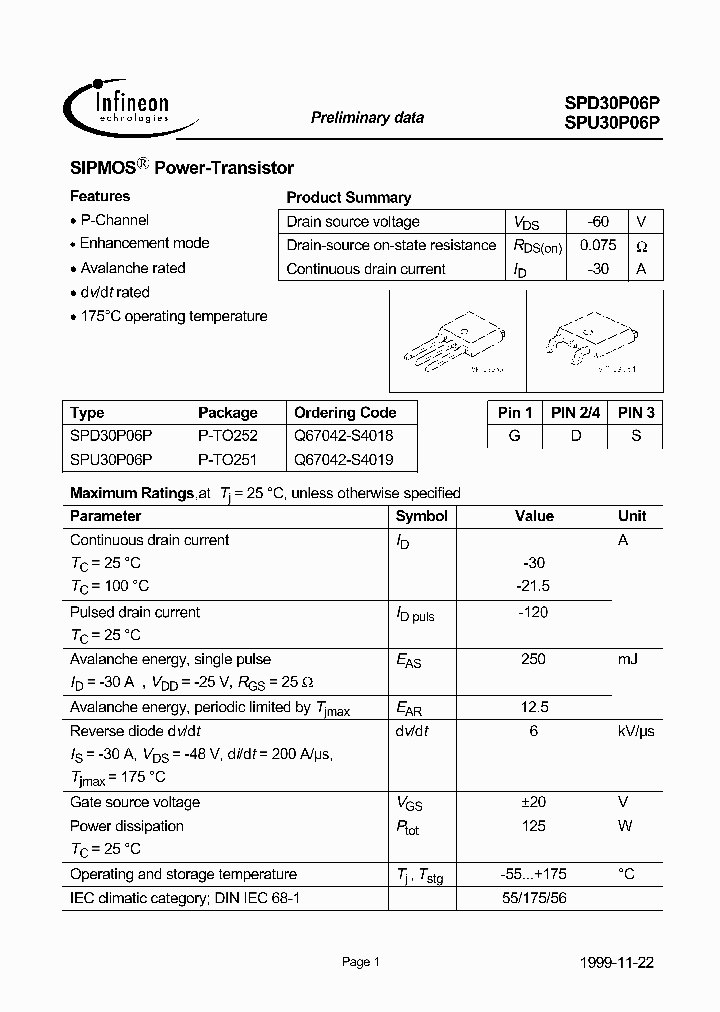 SPU30P06P_371339.PDF Datasheet