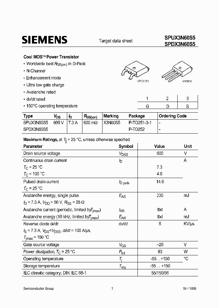 SPDX3N60S5_331655.PDF Datasheet