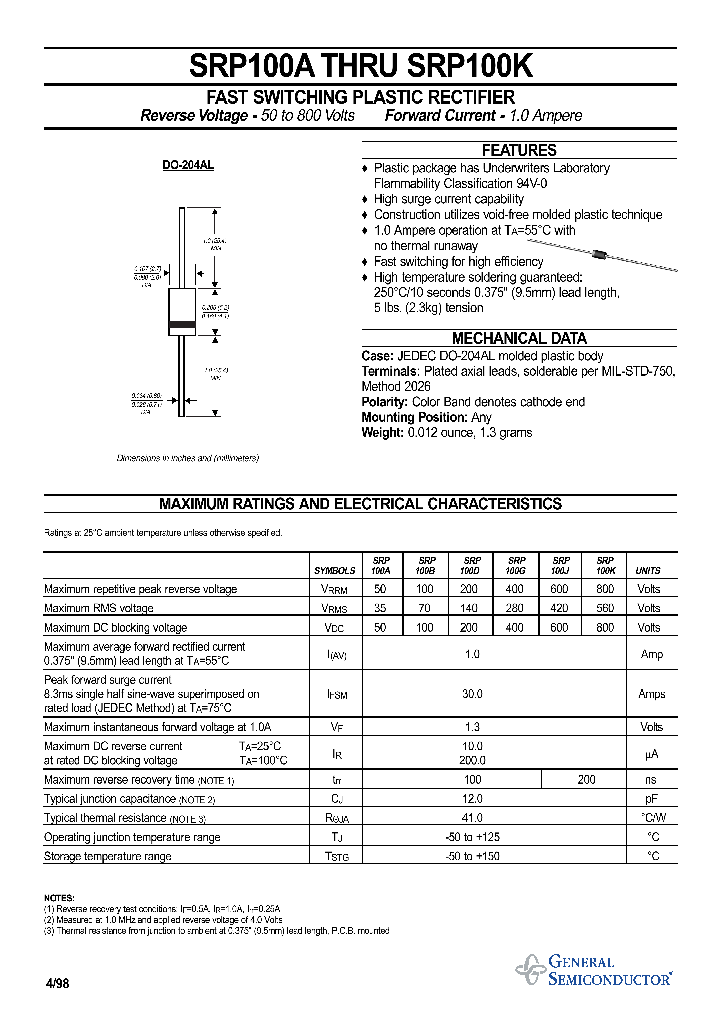 SRP100D_385682.PDF Datasheet