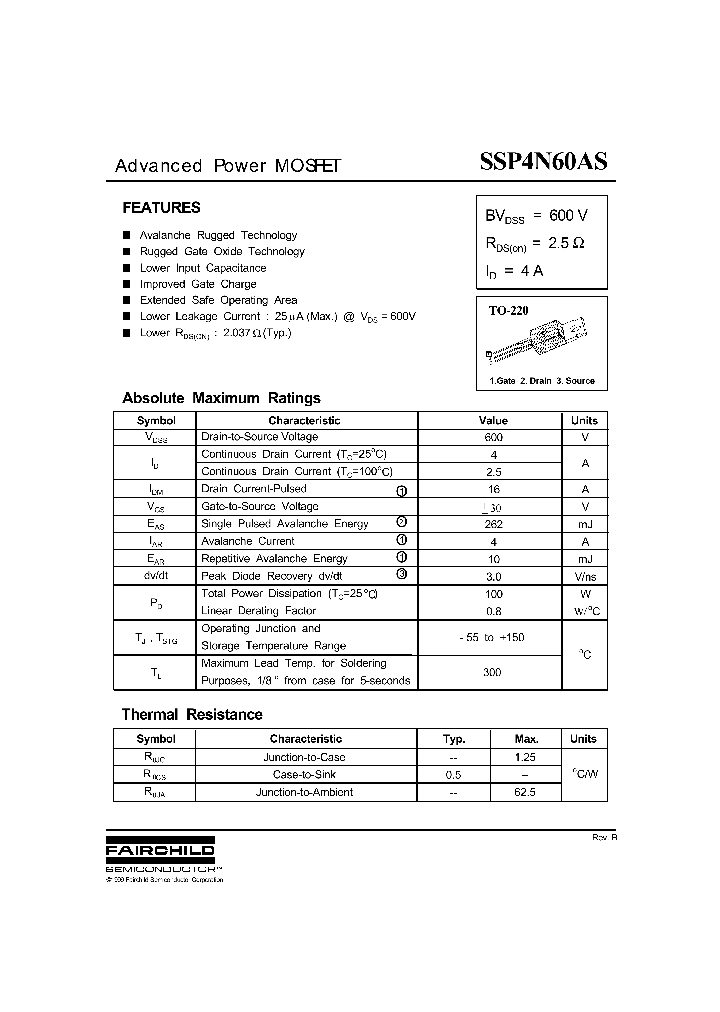 SSP4N60AS_374010.PDF Datasheet