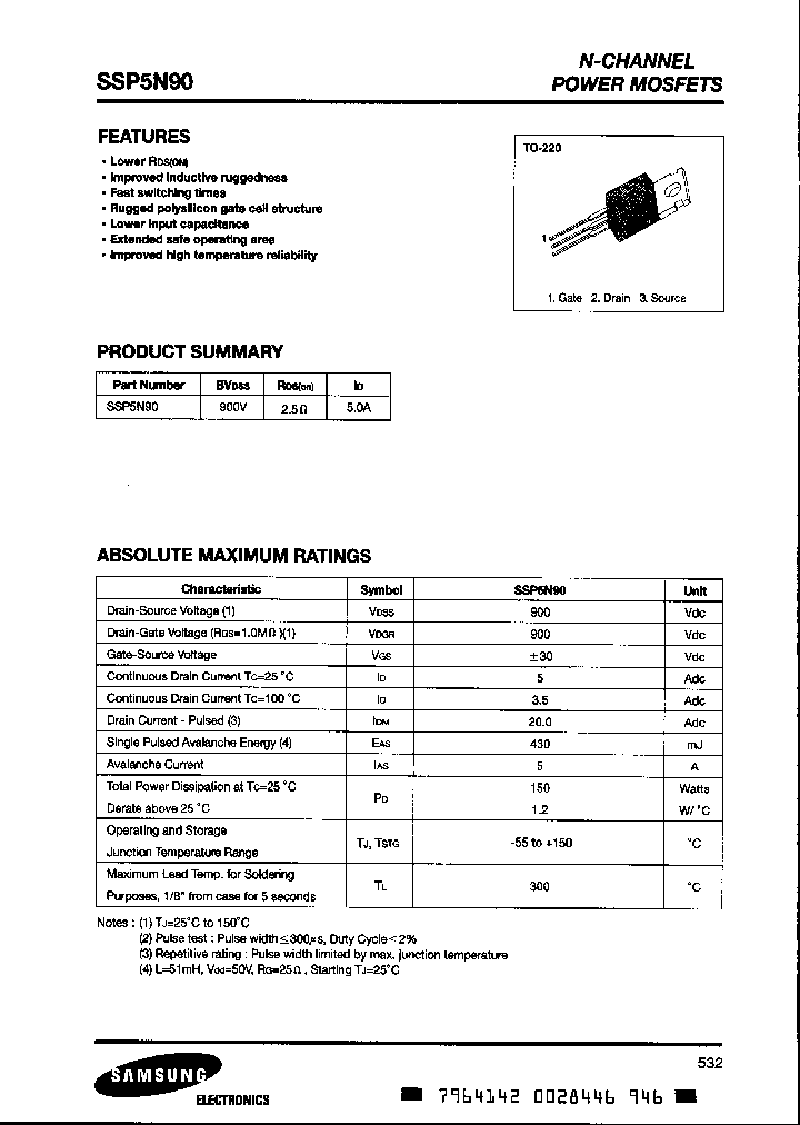 SSP5N90_355398.PDF Datasheet