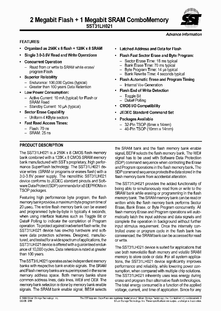 SST31LH021_347535.PDF Datasheet