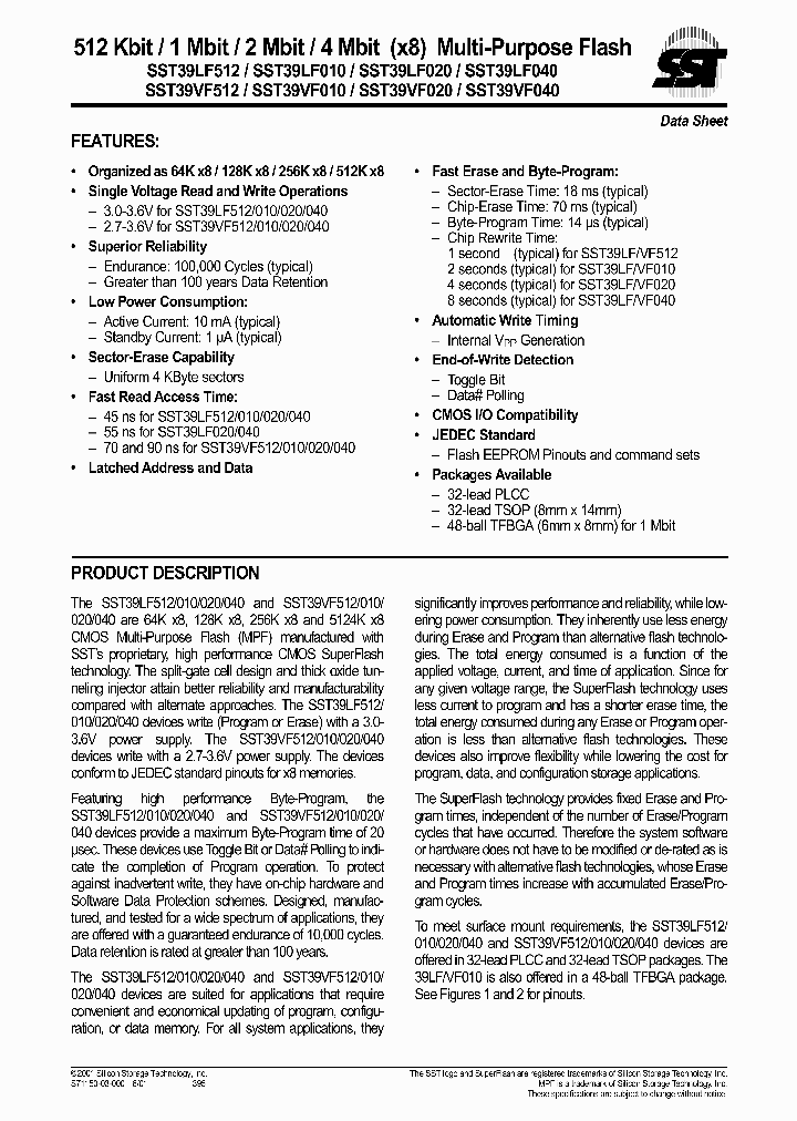 SST39VF512_292830.PDF Datasheet