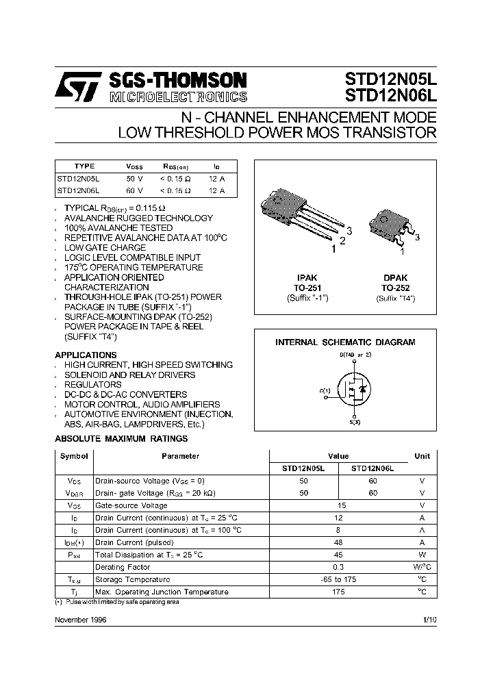 STD12N05L_70629.PDF Datasheet