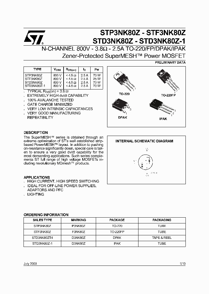 STD3NK80Z-1_374525.PDF Datasheet