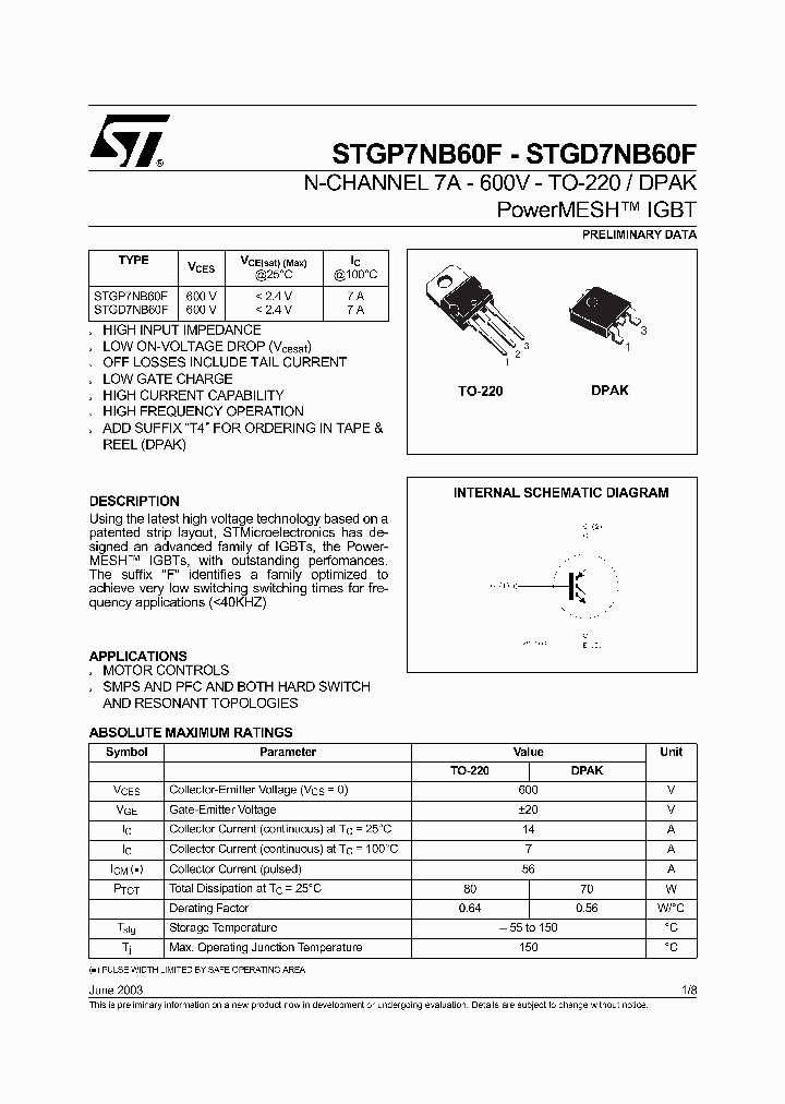 STGP7NB60F_309995.PDF Datasheet