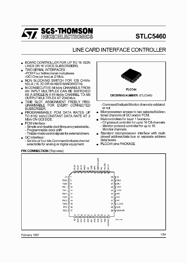 STLC5460_67014.PDF Datasheet