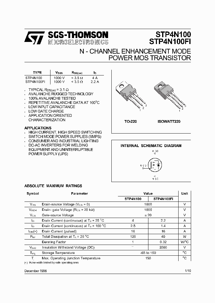 STP4N100FI_337647.PDF Datasheet