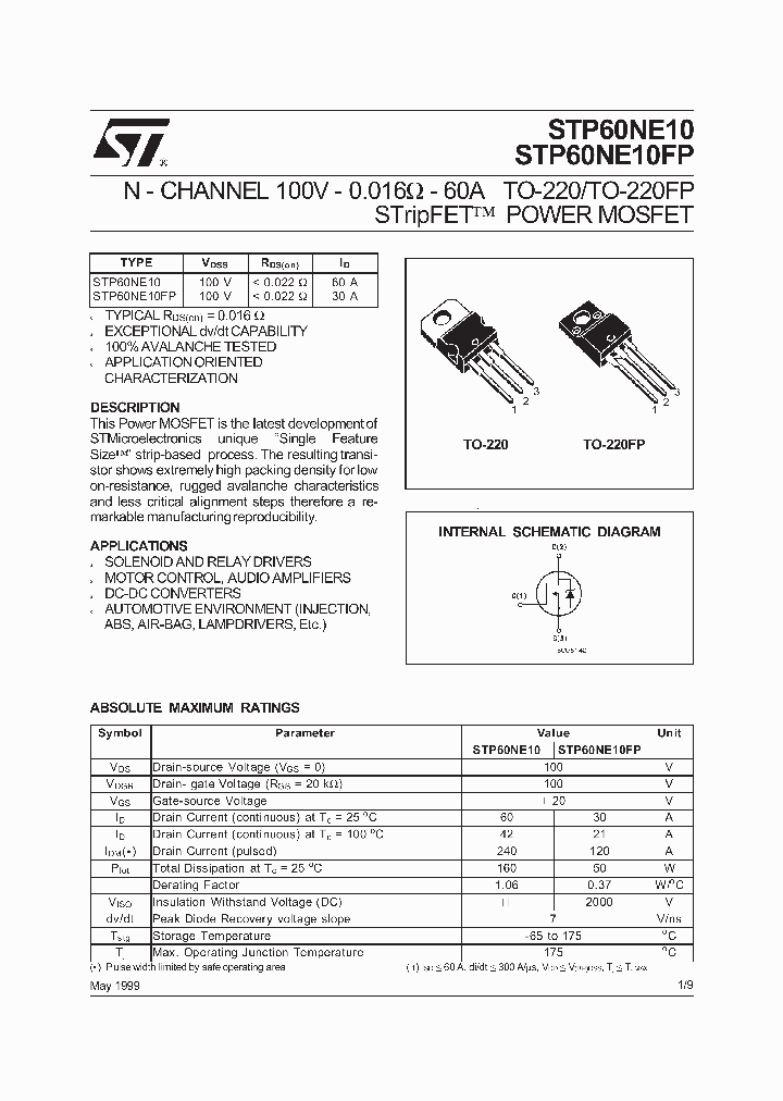 STP60NE10FP_305917.PDF Datasheet