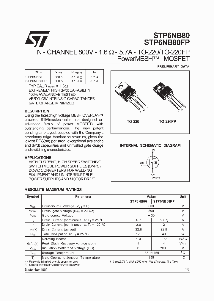 STP6NB80FP_193165.PDF Datasheet