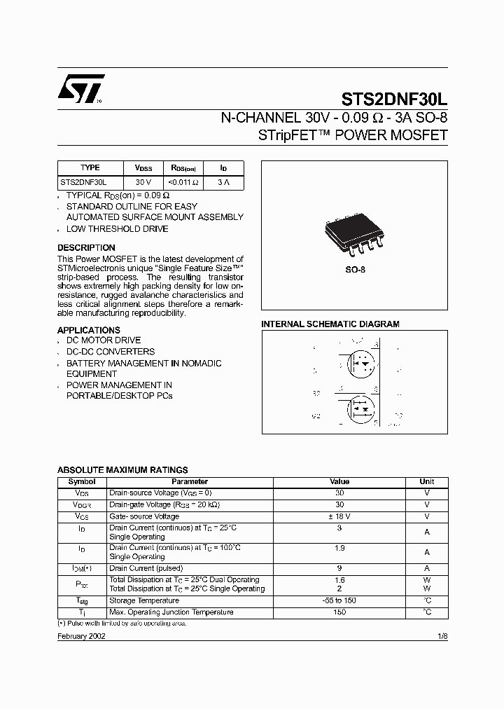 STS2DNF30L_189993.PDF Datasheet