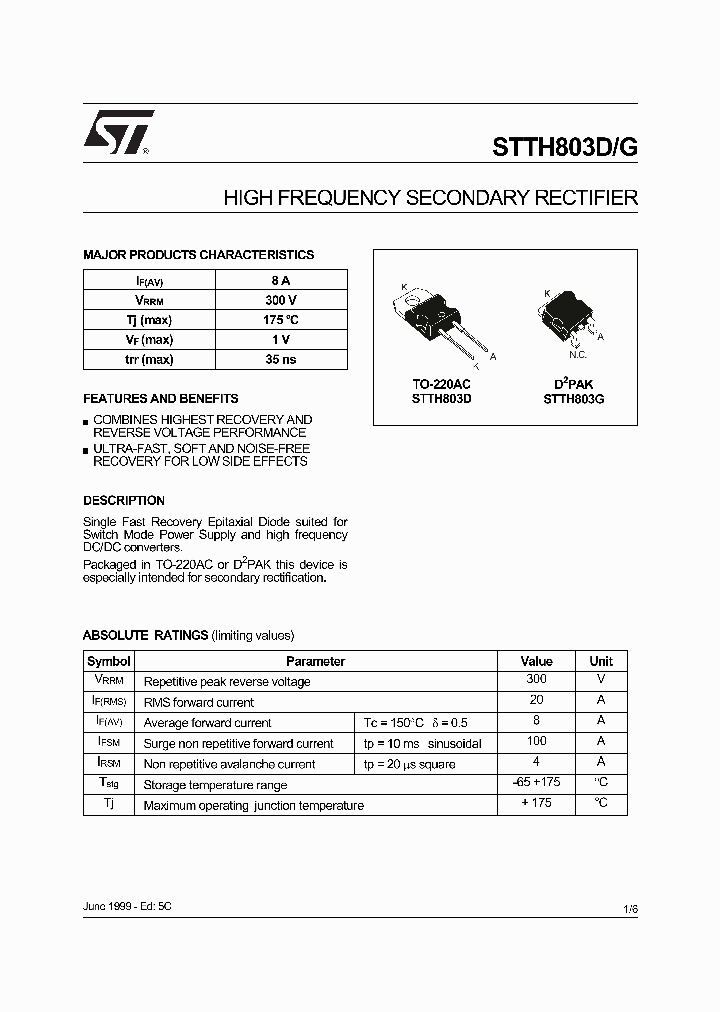 STTH803D_196750.PDF Datasheet