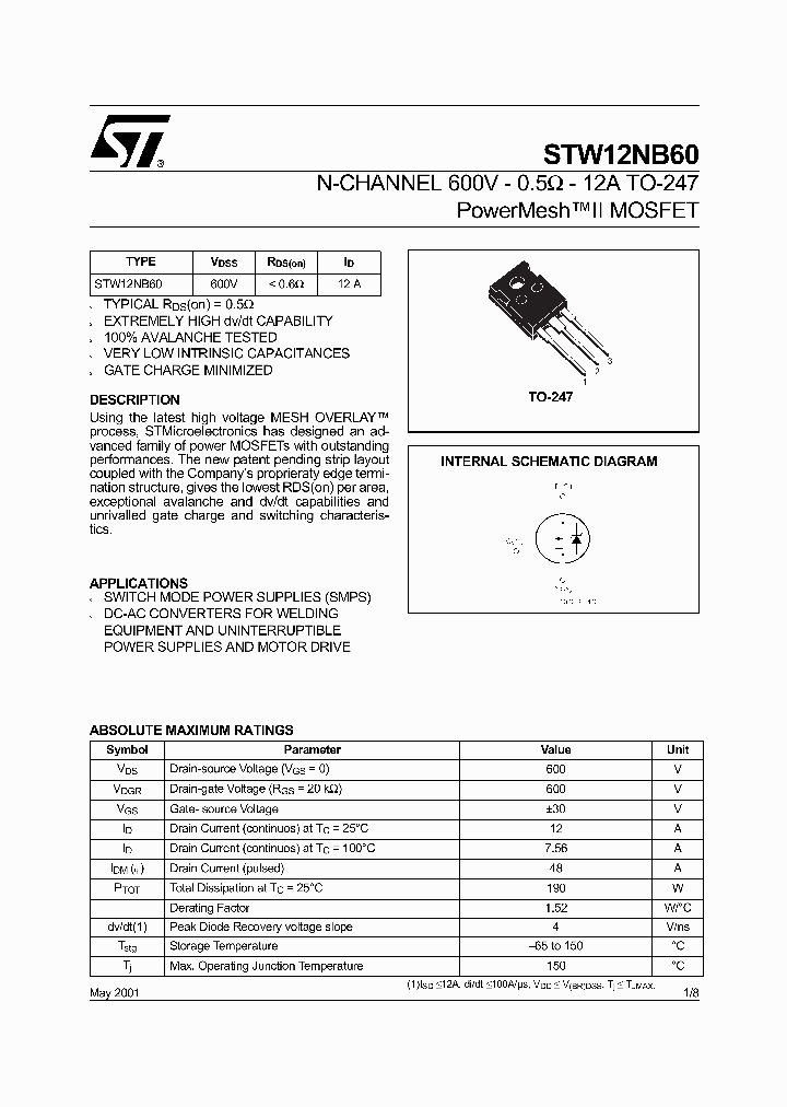 STW12NB60_324927.PDF Datasheet