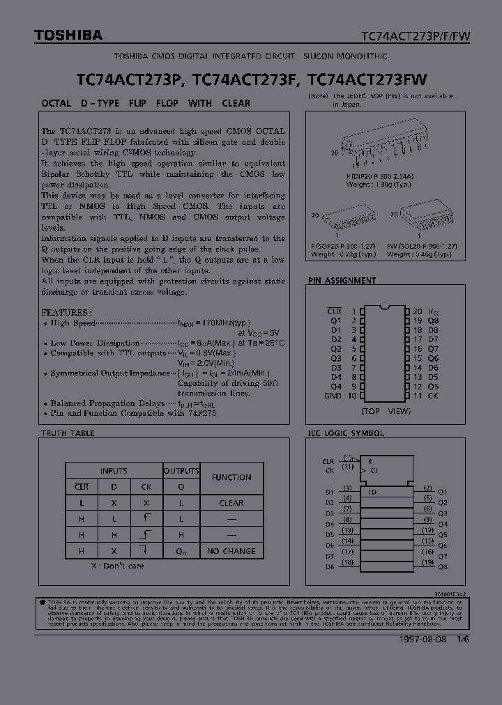 TC74ACT273P_284947.PDF Datasheet