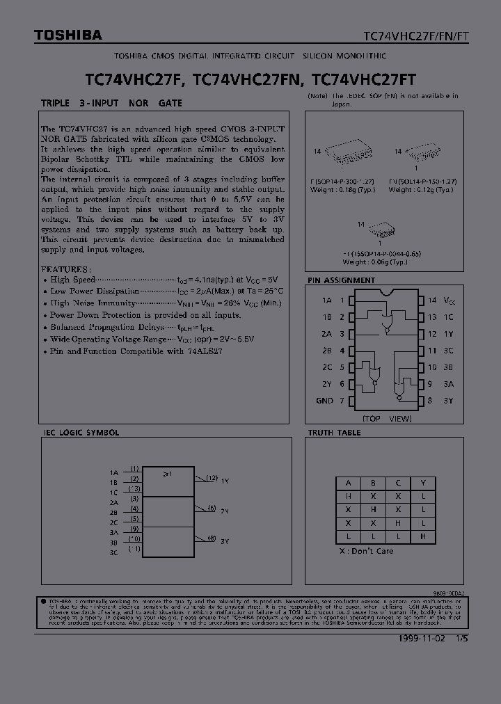 TC74VHC27FT_315821.PDF Datasheet