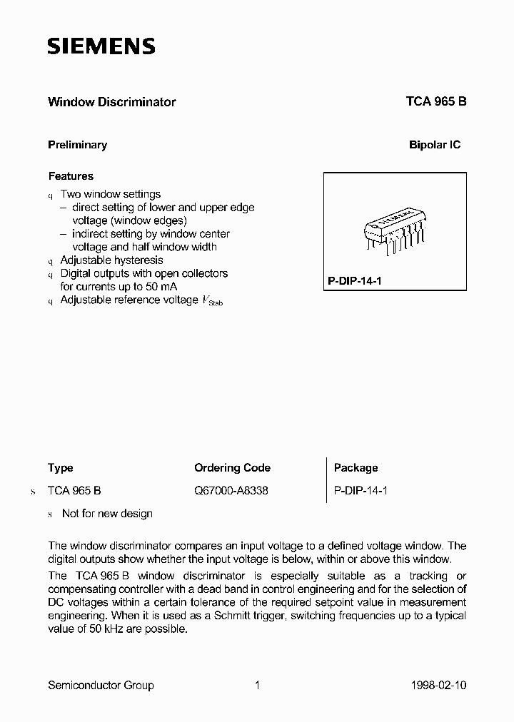 TCA965_70938.PDF Datasheet