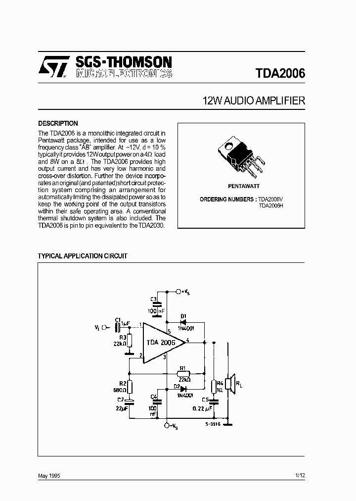 TDA2006_189268.PDF Datasheet