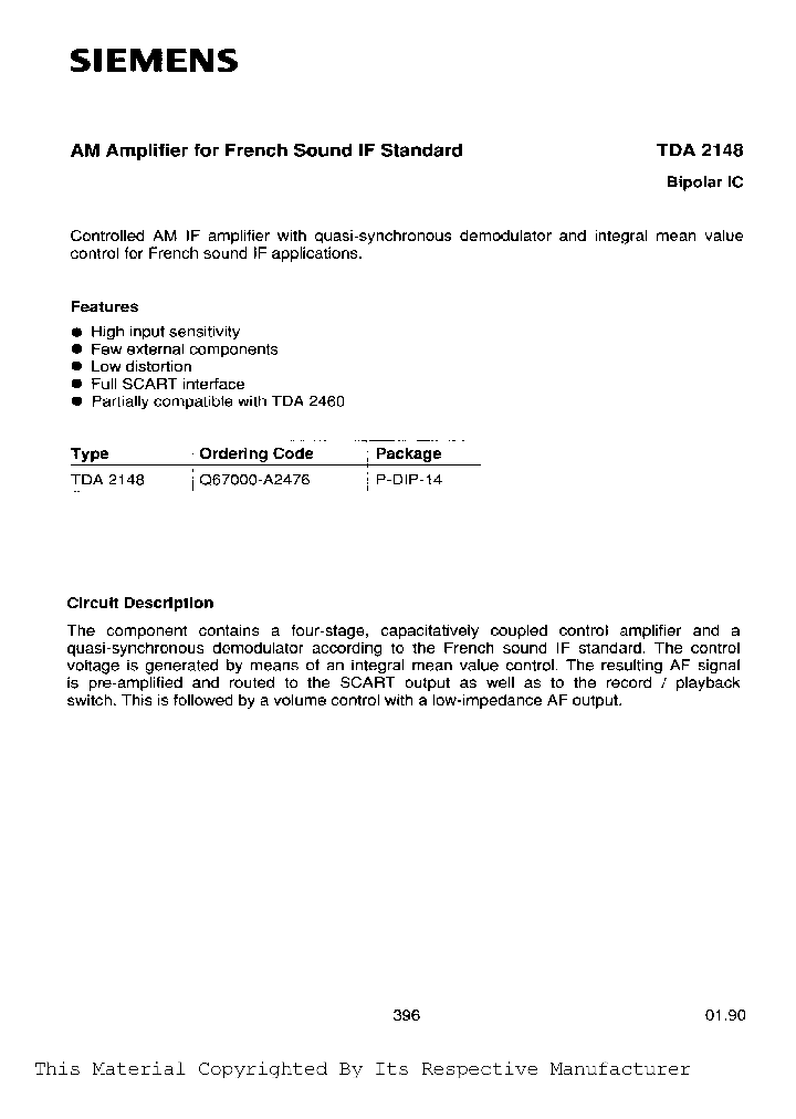 TDA2148_314384.PDF Datasheet