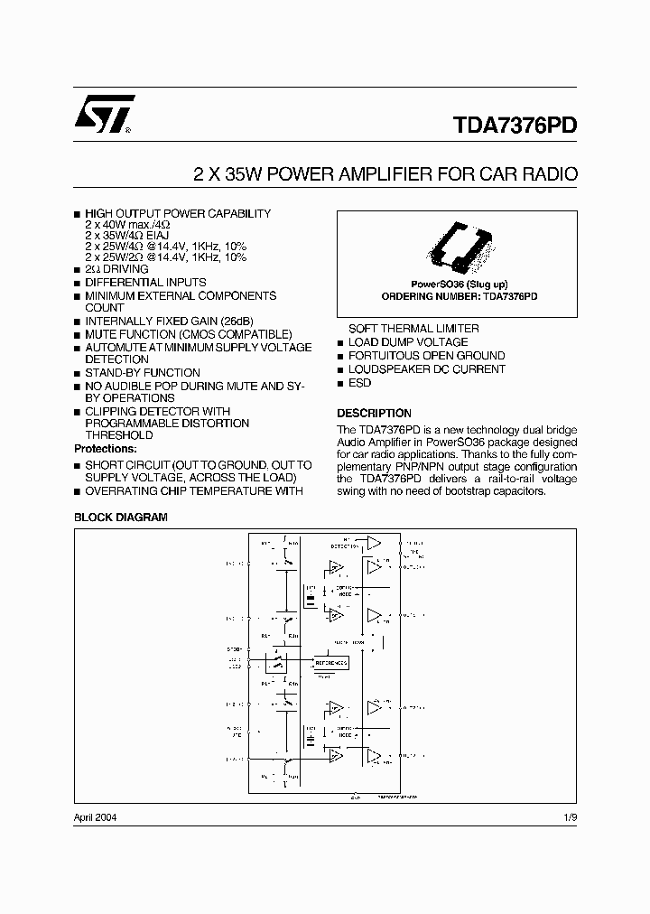 TDA7376PD_306263.PDF Datasheet