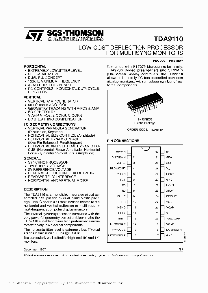 TDA9110_319016.PDF Datasheet